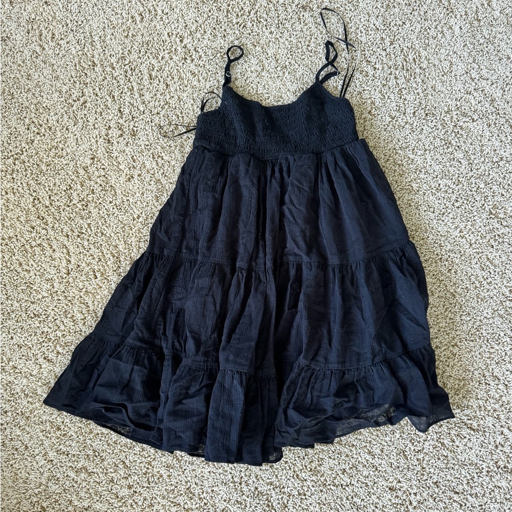 Zara black tiered cami mini summer dress